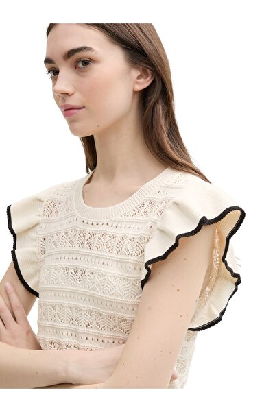 Tom Tailor Denim top tricotat cu volante