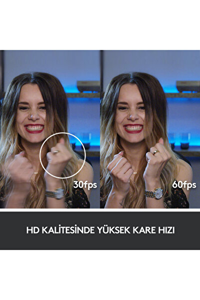 logitech C922 Full HD 1080p Yayıncılar için Profesyonel Web Kamerası - Siyah