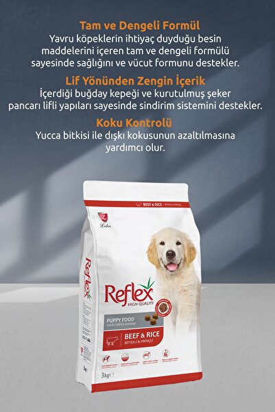 Reflex Dana Etli Yavru Köpek Maması 15kg