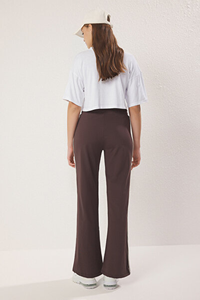 Trendyol Collection Καφέ Diver/Scuba υφασμάτινο αθλητικό πλεκτό παντελόνι THMSS25EA00006