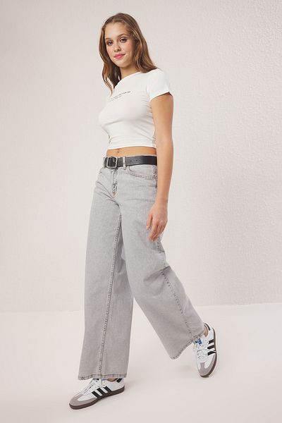 Trendyol Collection Gray Low Waist Barrel Baggy Jeans Twoss25Je00288