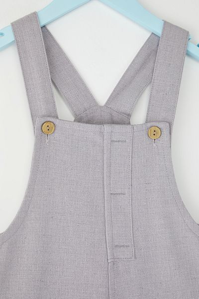 TRENDYOLKIDS Grauer Basic Strap Long Woven Salopet für Mädchen TKDSS25SE00000
