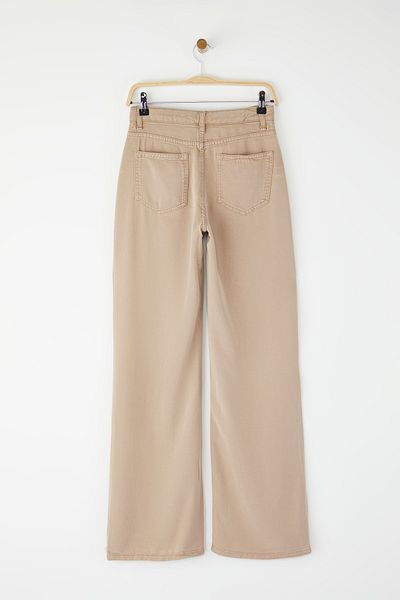 Trendyol Collection Nerz 100 % Tencel ™   Jeans mit hoher Taille und weitem Bein