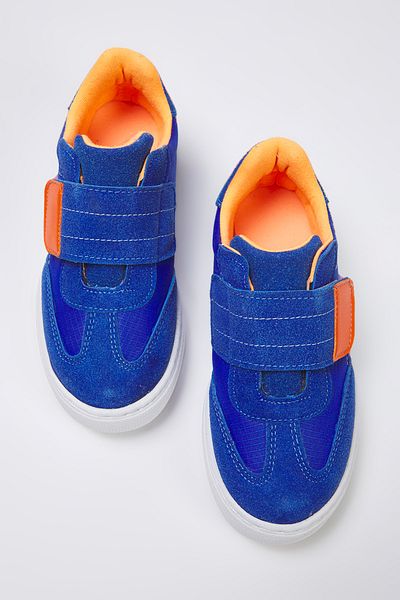 TRENDYOL SHOES Kék nubuk blokk tépőzáras uniszex gyerek sportcipő TAKSS25SN00050