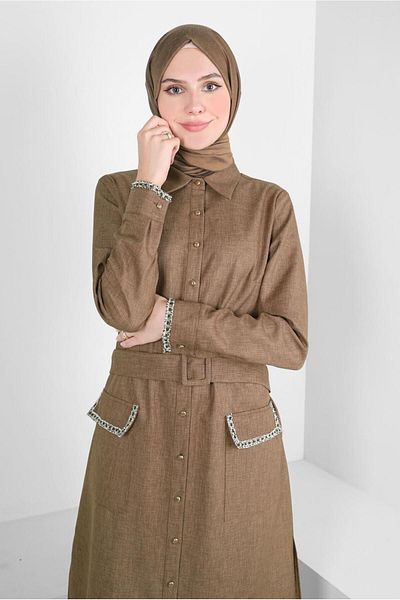 Alvina BELTED EMBROIDERY DETAIL TUNIC 44220