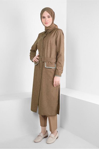 Alvina BELTED EMBROIDERY DETAIL TUNIC 44220