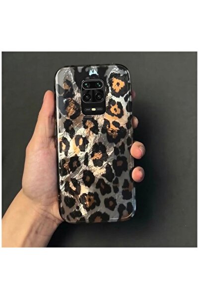 Pro Aksesuar Xiaomi Redmi Note 9 Pro Max Uyumlu Kılıf Lüx Leopar Desenli Sili...