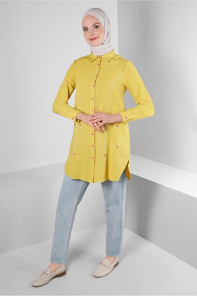 Alvina STITCH DETAILED SHIRT TUNIC 43605