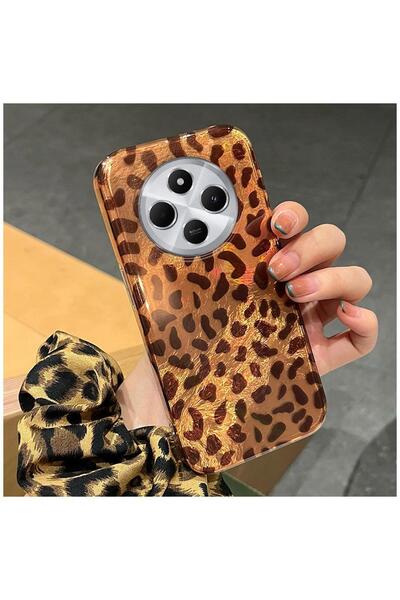 Zebana Xiaomi Redmi 14C Compatible Case Zebana Luxe Leopard Silicone Case Des...