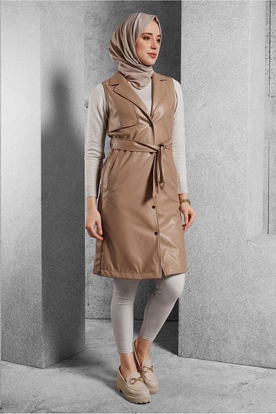 Alvina Belted Sunny Leather Vest 45241