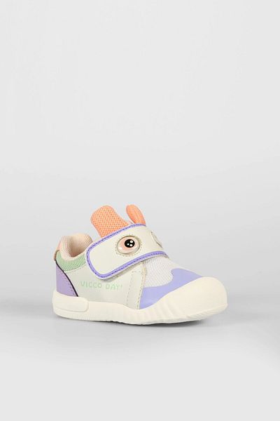 Vicco Girl's White Loca First Step Shoes