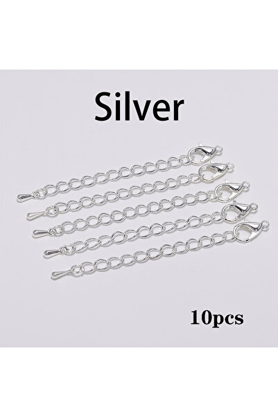 Choice 50 مم Silver10 10 قطع/مجموعة 50 70 مم نغمة تمديد ذيل سلسلة مشابك جراد ...