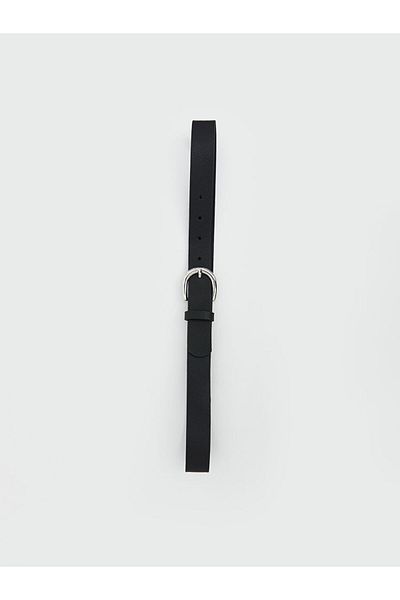 LC Waikiki Black Leather Look Women's Belt