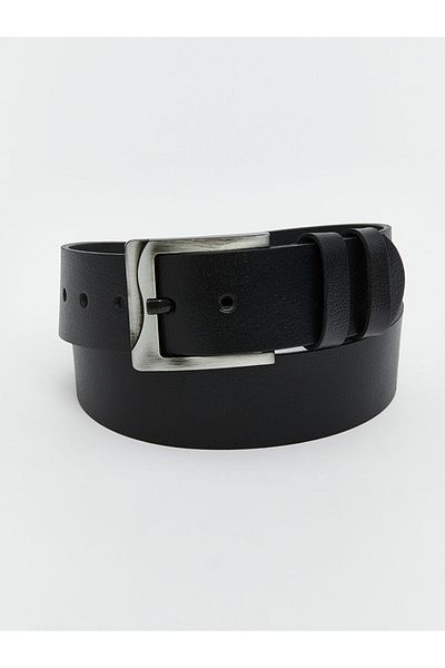 LC Waikiki Black Genuine Leather Men's Belt