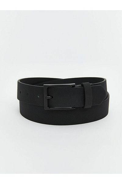 LC Waikiki Black Leather Look Men's Belt