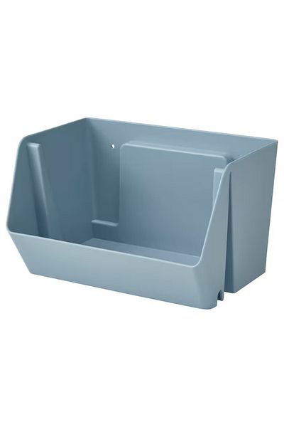 IKEA FODERTRÅG Desk/Wall Organiser, Grey-Blue, 25x18x15 cm – Stackable & Space-Saving
