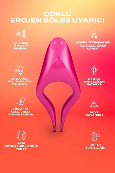 Durex Çok Fonksiyonlu Titreşimli Erojen Bölge Uyarıcı,USB Şarjlı + Naturals Pure Kayganlaştırıcı Jel 100ml