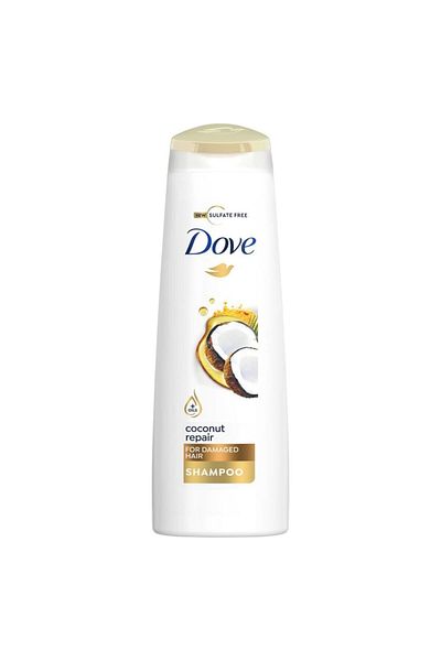 Dove Shampoo repairs signs of damaged hair, Coconut Repair, no dyes, parabens or sulfates, 400ml