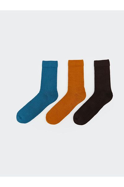 LC Waikiki Lcw Accessories Yellow Printed Men's Socks 3-Piece