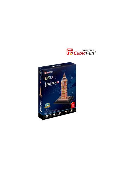 Cubic Fun Cubic Fun - Puzzle 3D Led Big Ben 28 Piese