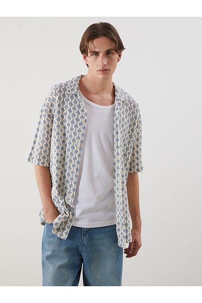 LC Waikiki Regular Fit Short Sleeve Patterned Men's Shirt