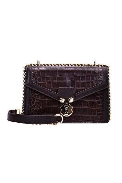 Generic Crossbody Bag With Chain Brown