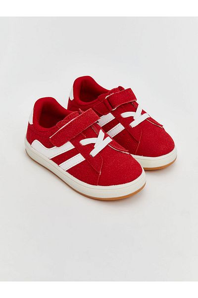LC Waikiki Lcw Steps Red Lace and Velcro Baby Girl Sneakers