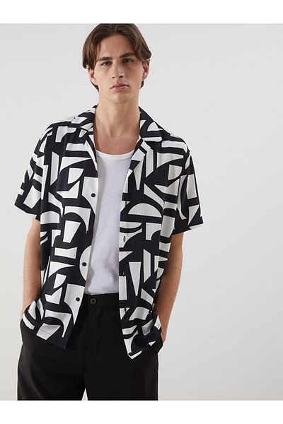 LC Waikiki Regular Fit Short Sleeve Patterned Men's Shirt