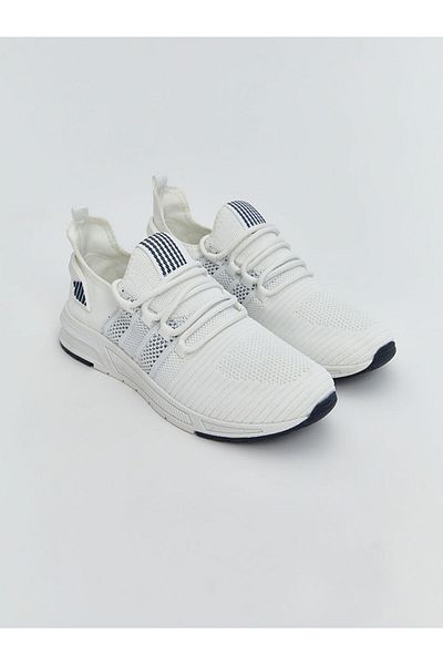 LC Waikiki Pantofi sport pentru bărbați LCW STEPS, alb, cu șireturi, cu detaliu din plasă