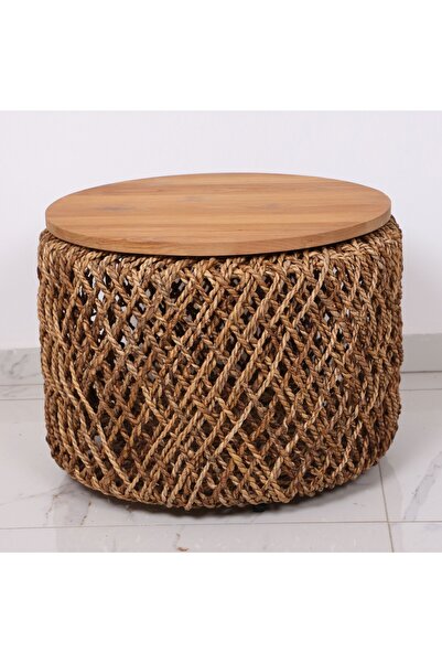 Mylamp ABAKA SEHPA TEAK ÜST TABLALI 60 x45 cm