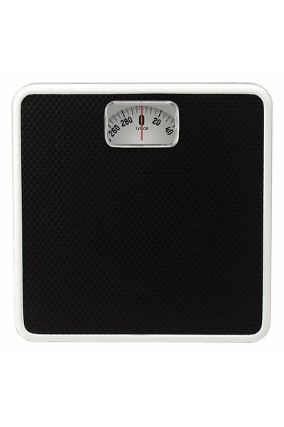 Taylor Analog Scales for Body Weight, Rotating Dial, 300 LB Capacity - Black