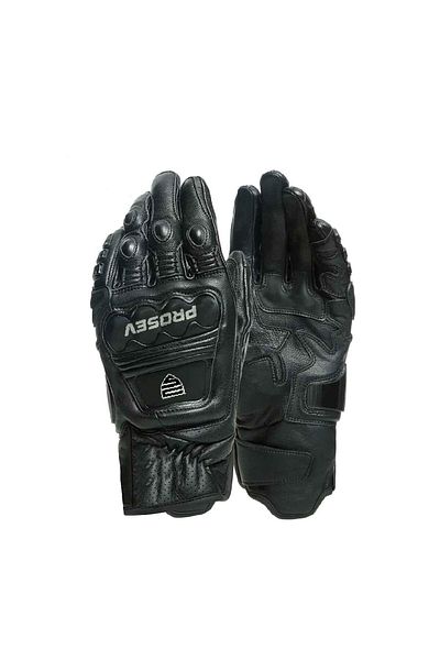 Prosev Black Gl60 Carbon Titantum Leather Gloves