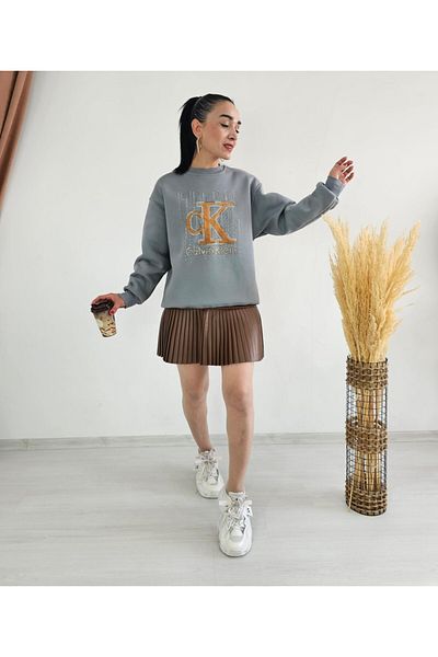6 butik altı üstü butik Hanorac Rose Gold imprimat cu 3 fire