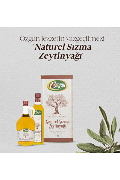Genel Markalar Özgün 5 L Naturel Sızma Zeytinyağı