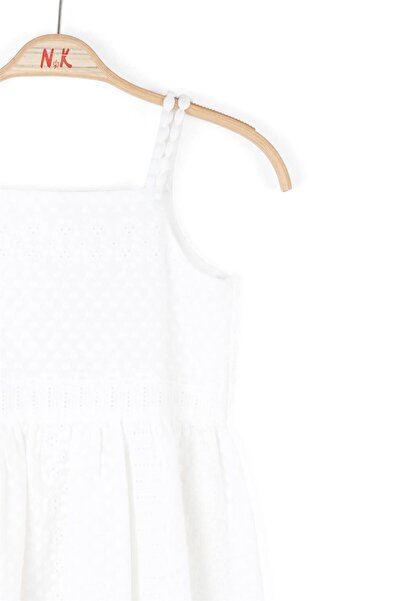 nk kids Λευκό Κοριτσίστικο Φόρεμα 78502 Μοντέλο
