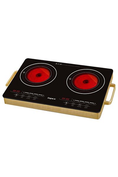 İMPEX Double Infrared Cooktop 2800w- Ir 2704, 2 Burner Electric Stove 5 Modes 8 Power Levels 4-hour Timer
