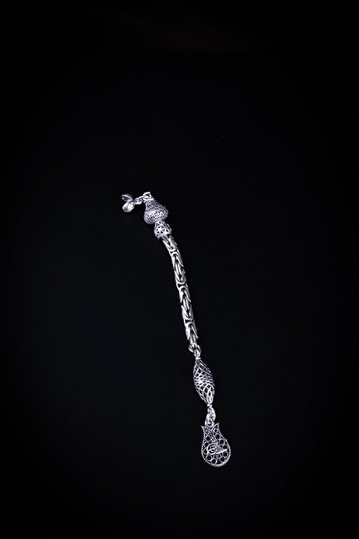 ENCİLİ SİLVER 925 проба срібний однорядний королівський ланцюжок з тугра-кінцівкою, детально оздоблений китицею для чотків