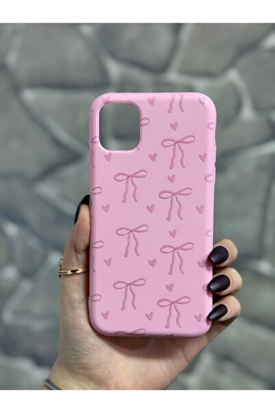 Store İphone 11 Uyumlu Kalp Ve Kurdale Desenli Içi Kadife Lansman Telefon Kılıfı