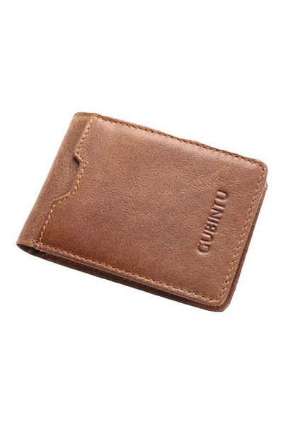 Generic GUBINTO Leather Money Clip Wallet Brown