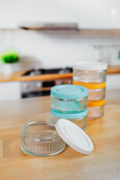 ZURİ DESİGN 6-Piece Airtight Glass Breakfast Set - 140 Cc | Mixed Lid, Leakproof Storage Container