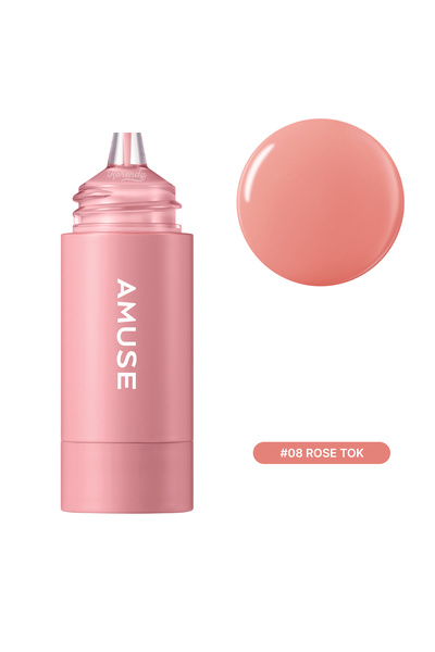 Amuse Cheek Tok Tok - Protein ve Peptitli 12 Saat Kalıcı Kadife Dokulu Allık 5.5ml #08 ROSE TOK