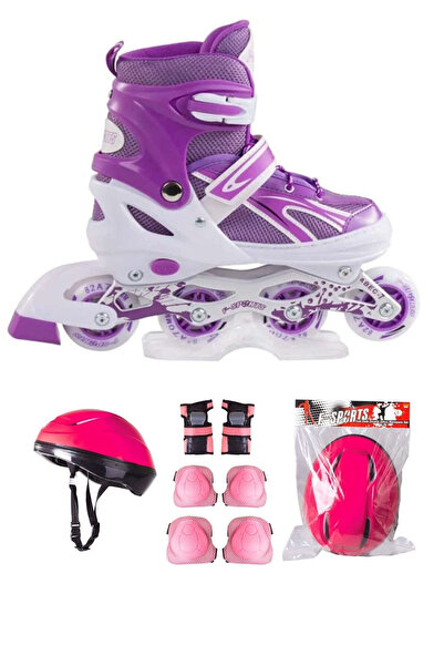 Numaca Metal Gövde Işıklı Ayarlanabilir Çocuk Alıştırma Pateni ve Kask Dizlik...