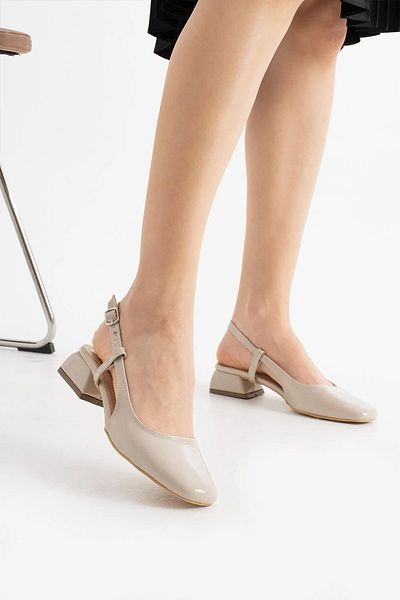 ich1one Pantofi de damă Bella Tocuri din piele lăcuită vârf pătrat – pentru combinații casual și ocazionale de zi cu zi și ocazii speciale