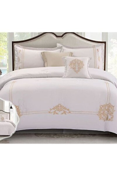 smart home Embroidered two-sided quilt set, two-sided mattress, consisting 6 pieces, 100% microfiber, 240x260cm