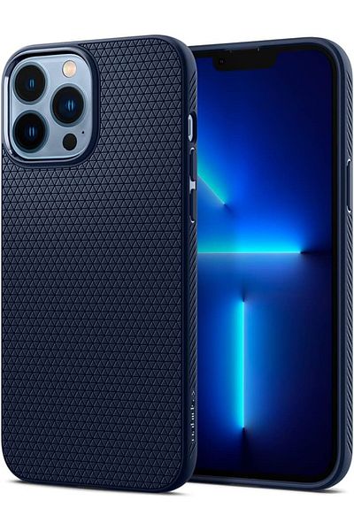 Spigen Spigen Liquid Air designed for iPhone 13 Pro MAX case cover - Navy Blue