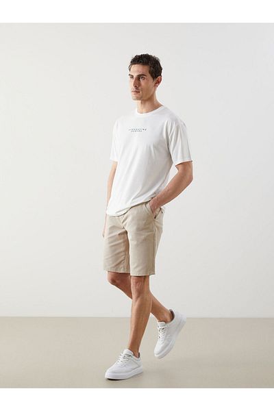 LC Waikiki Lcw Eco Beige Standard Mold Men's Shorts