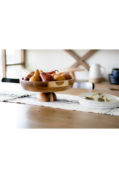 Billi Natural Thai Wood Fruit Serving Bowl