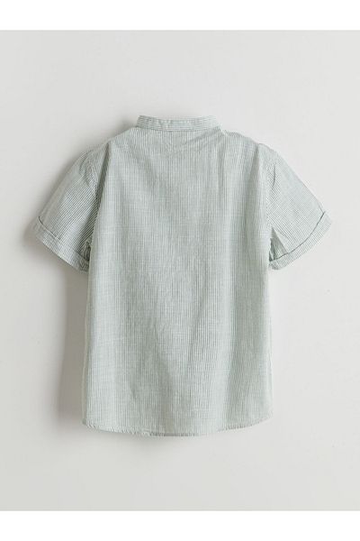 LC Waikiki Standard Mold 100% Cotton Poplin Fabric Stand Collar Boy's Shirt