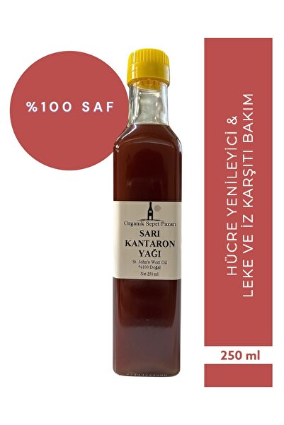 Organik Sepet Pazarı Sarı Kantaron Yağı 250 Ml Cam Şişe