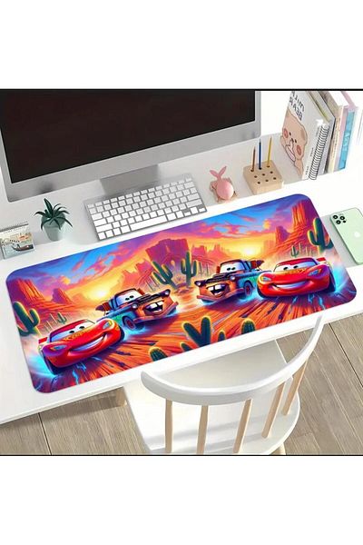 sgeteknoloji 70X30 cm Cars Cartoon Themed Non-Slip Base Speed Surface Player Mouse Pad Gaming